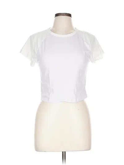Pre-owned Victoria's Secret Pink Short Sleeve T-shirt In White