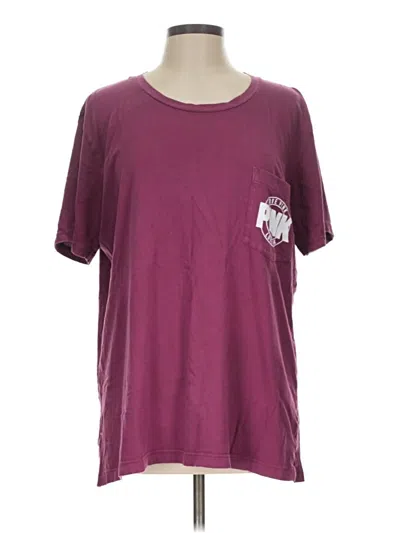 Pre-owned Victoria's Secret Pink Short Sleeve T-shirt In Burgundy