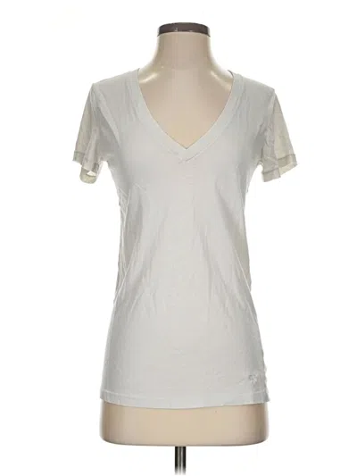 Pre-owned Victoria's Secret Pink Short Sleeve T-shirt In Ivory