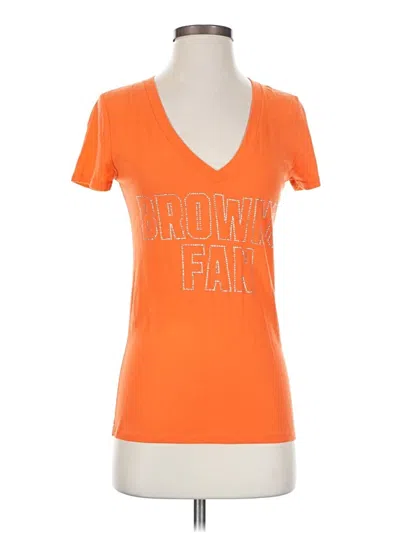Pre-owned Victoria's Secret Pink Short Sleeve T-shirt In Orange