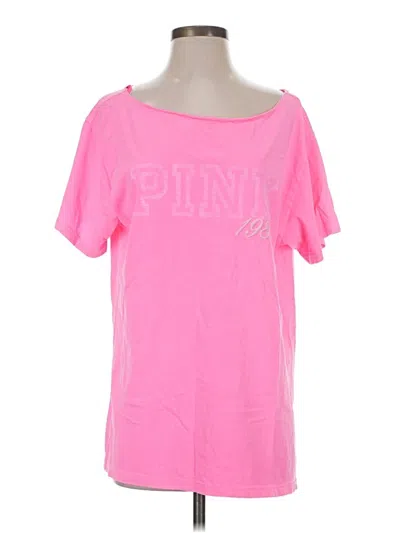 Pre-owned Victoria's Secret Pink Short Sleeve T-shirt In Pink