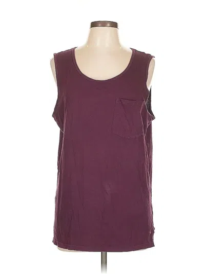 Pre-owned Victoria's Secret Pink Sleeveless T-shirt In Burgundy