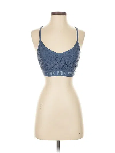 Pre-owned Victoria's Secret Pink Sports Bra In Blue