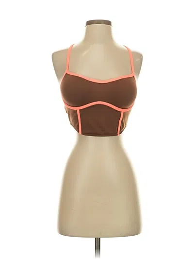 Pre-owned Victoria's Secret Pink Sports Bra In Brown