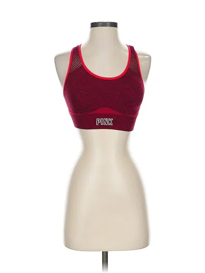 Pre-owned Victoria's Secret Pink Sports Bra In Burgundy