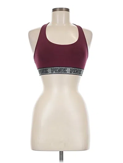 Pre-owned Victoria's Secret Pink Sports Bra In Burgundy