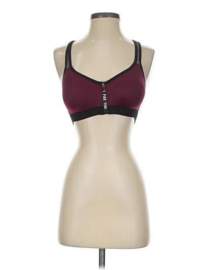 Pre-owned Victoria's Secret Pink Sports Bra In Burgundy
