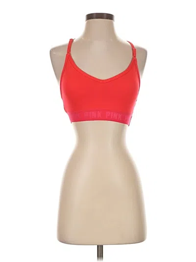 Pre-owned Victoria's Secret Pink Sports Bra In Red