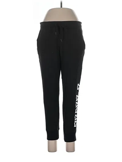 Pre-owned Victoria's Secret Pink Sweatpants In Black
