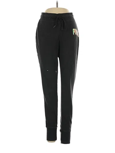 Pre-owned Victoria's Secret Pink Sweatpants In Black