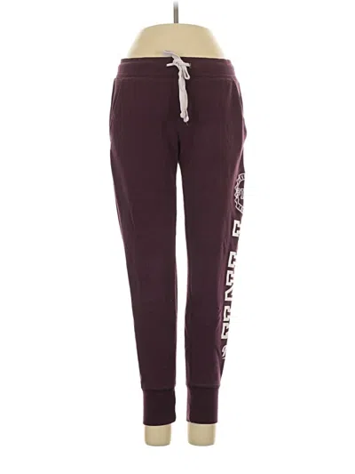 Pre-owned Victoria's Secret Pink Sweatpants In Burgundy