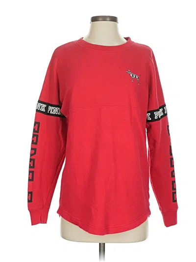 Pre-owned Victoria's Secret Pink Sweatshirt In Red