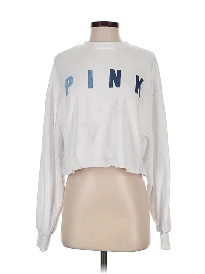 Pre-owned Victoria's Secret Pink Sweatshirt In White