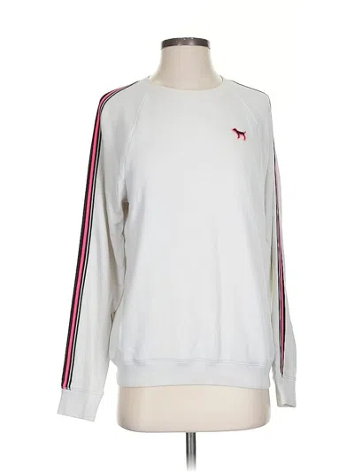 Pre-owned Victoria's Secret Pink Sweatshirt In White