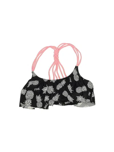 Pre-owned Victoria's Secret Pink Swimsuit Top Black Paisley Pattern Swimwear