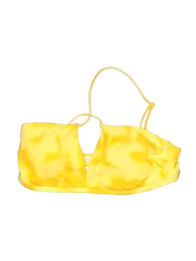 Pre-owned Victoria's Secret Pink Swimsuit Top Yellow Swimwear