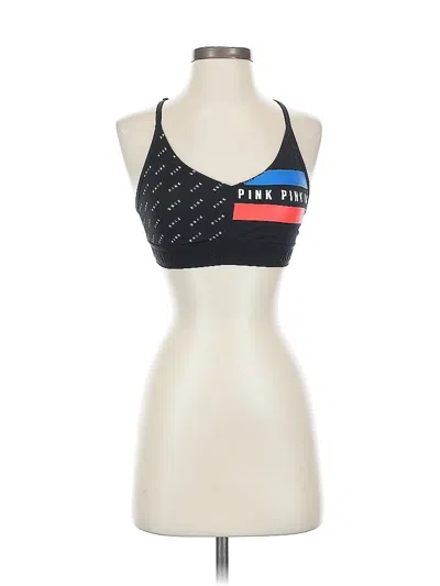 Pre-owned Victoria's Secret Pink Tank Top Black Halter Neckline Tops