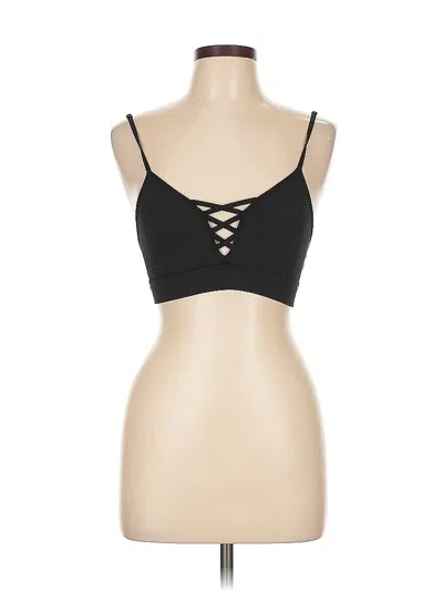 Pre-owned Victoria's Secret Pink Tank Top Black Strapless Neckline Tops