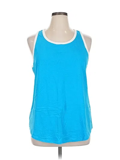 Pre-owned Victoria's Secret Pink Tank Top Blue Halter Neckline Tops