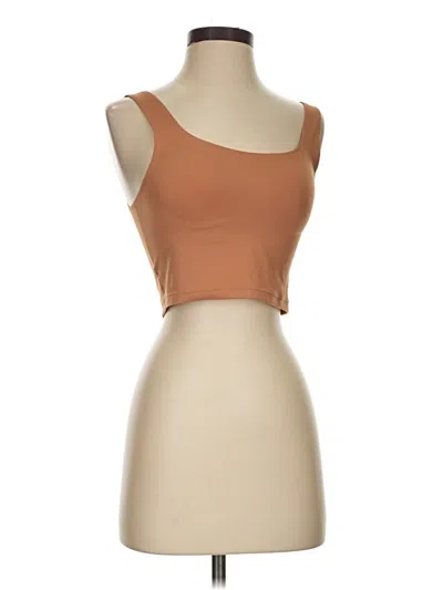 Pre-owned Victoria's Secret Pink Tank Top Brown Strapless Neckline Tops