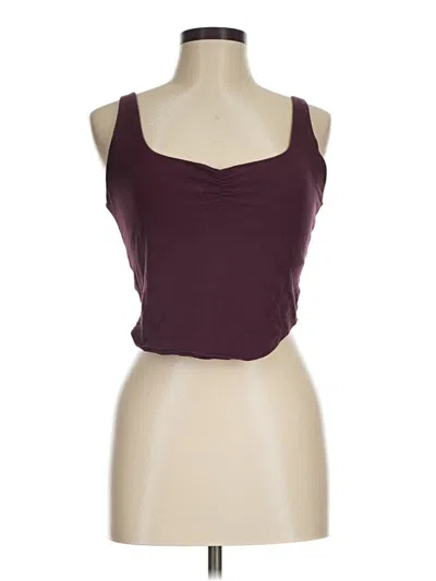 Pre-owned Victoria's Secret Pink Tank Top Burgundy Strapless Neckline Tops