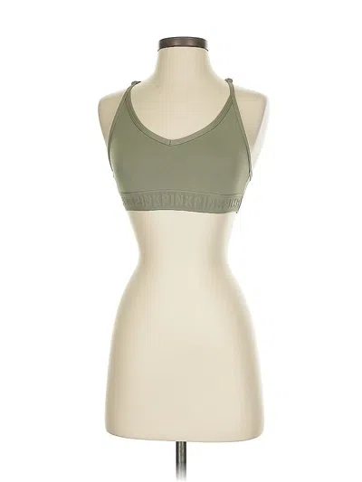 Pre-owned Victoria's Secret Pink Tank Top Green Halter Neckline Tops