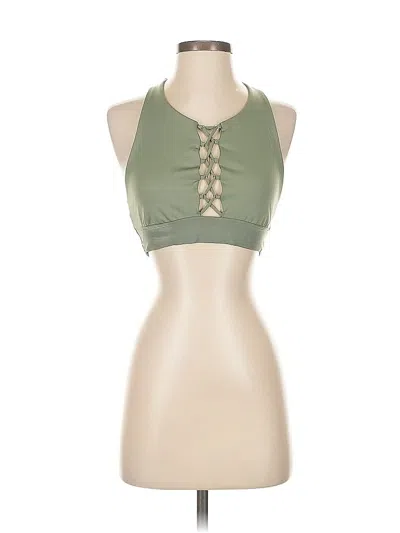 Pre-owned Victoria's Secret Pink Tank Top Green Halter Neckline Tops