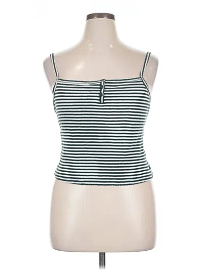 Pre-owned Victoria's Secret Pink Tank Top Green Strapless Neckline Tops