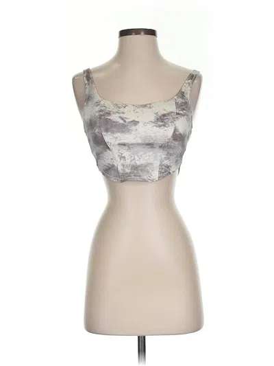 Pre-owned Victoria's Secret Pink Tank Top Silver Strapless Neckline Tops