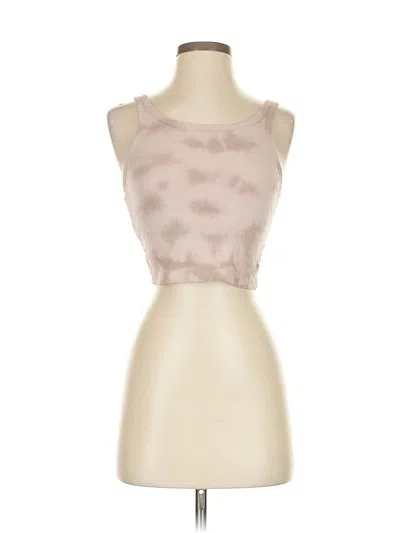 Pre-owned Victoria's Secret Pink Tank Top Tan Strapless Neckline Tops In Brown