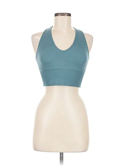 Pre-owned Victoria's Secret Pink Tank Top Teal Halter Neckline Tops In Blue