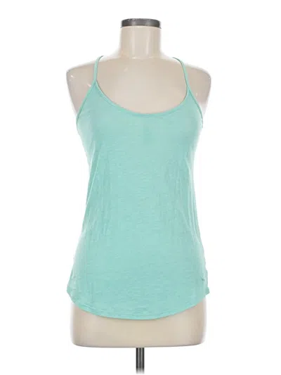 Pre-owned Victoria's Secret Pink Tank Top Teal Halter Neckline Tops In Blue