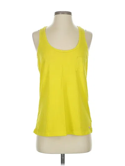 Pre-owned Victoria's Secret Pink Tank Top Yellow Halter Neckline Tops