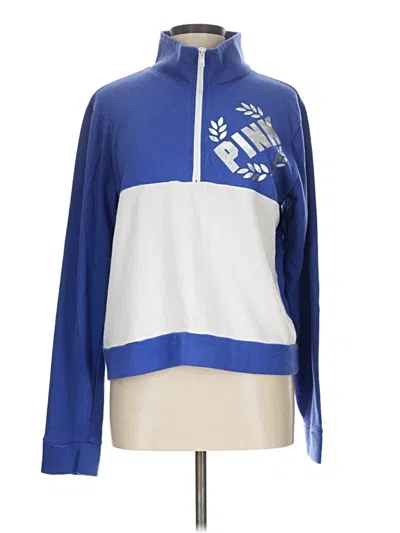 Pre-owned Victoria's Secret Pink Track Jacket In Blue