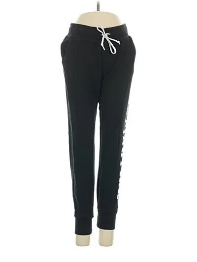 Pre-owned Victoria's Secret Pink Track Pants In Black