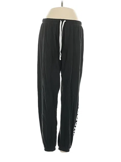 Pre-owned Victoria's Secret Pink Track Pants In Black