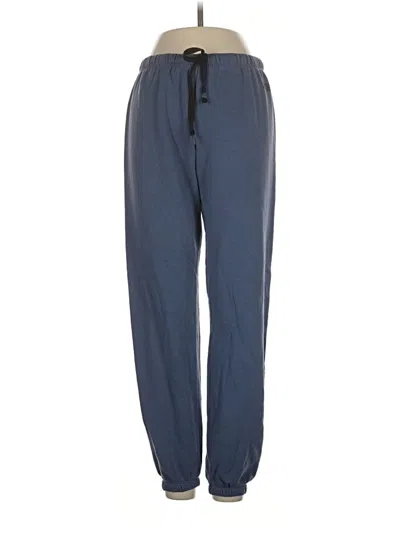 Pre-owned Victoria's Secret Pink Track Pants In Blue
