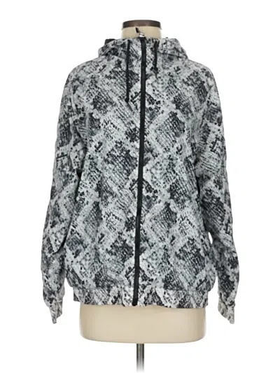 Pre-owned Victoria's Secret Pink Windbreaker Jacket In Gray