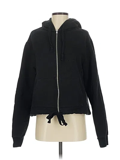 Pre-owned Victoria's Secret Pink Zip Up Hoodie In Black
