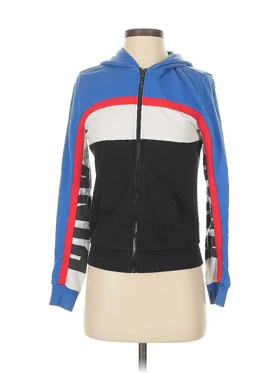 Pre-owned Victoria's Secret Pink Zip Up Hoodie In Blue