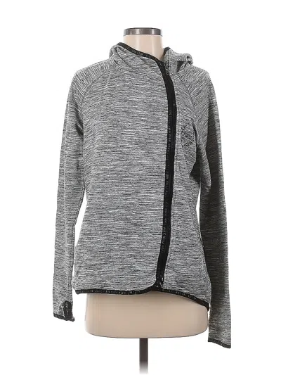 Pre-owned Victoria's Secret Pink Zip Up Hoodie In Gray