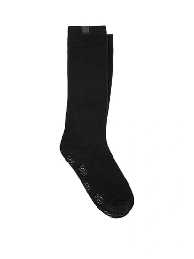 Victoria's Secret Plush Grip Socks In Black
