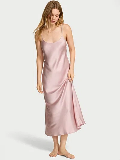 Victoria's Secret Satin Maxi Slip In Pink