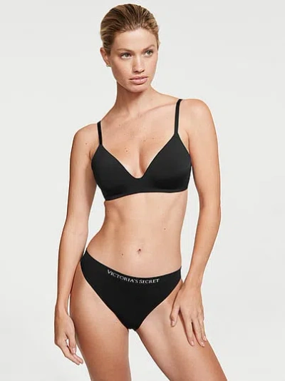 Victoria's Secret Seamless Bikini Panty In Black