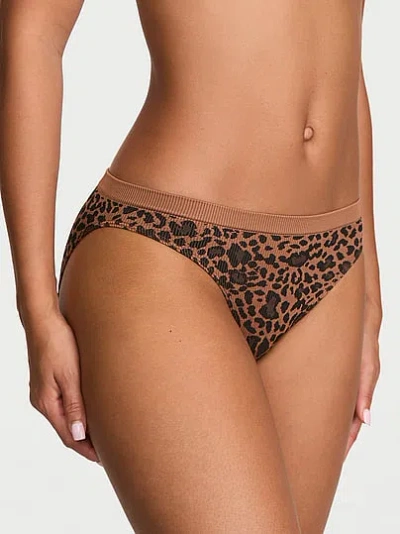 Victoria's Secret Seamless Leopard Rib Bikini Panty In Print