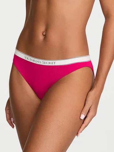 Victoria's Secret Seamless Logo Rib Bikini Panty In Print