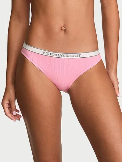 Victoria's Secret Seamless Logo Rib Bikini Panty In Print