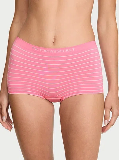 Victoria's Secret Seamless Low-rise Boyshort Panty In Pink