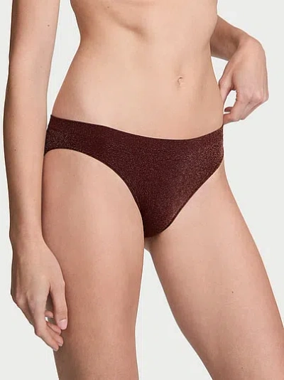 Victoria's Secret Seamless Shimmer Bikini Panty In Brown