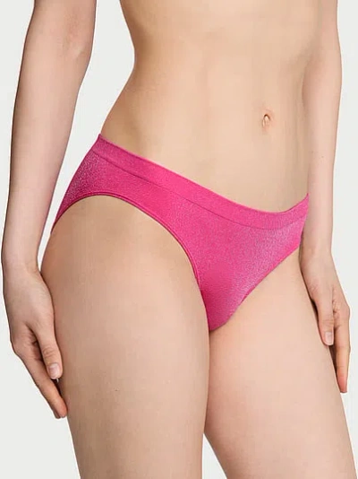 Victoria's Secret Seamless Shimmer Bikini Panty In Pink